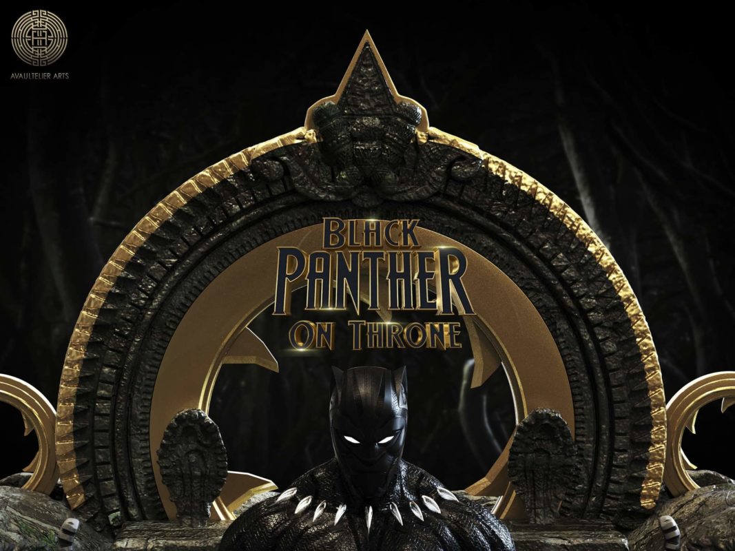 Black Panther on Throne