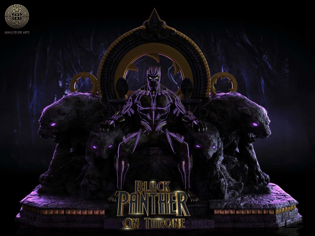 Black Panther on Throne