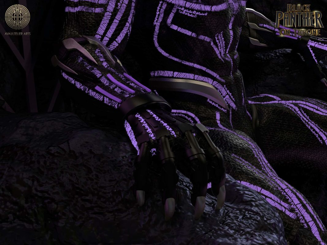 Black Panther on Throne