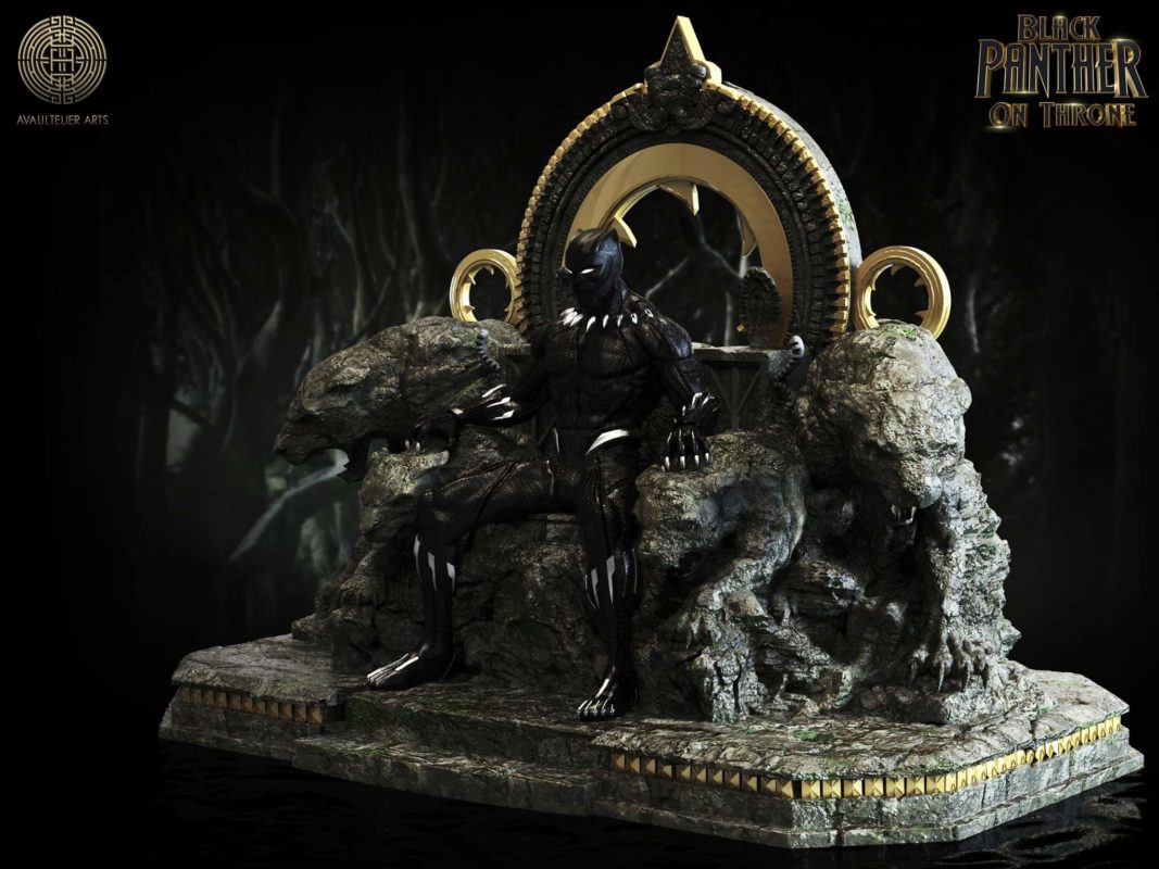 Black Panther on Throne