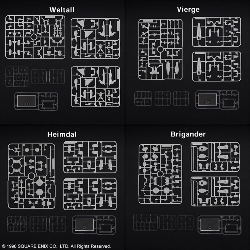 Xenogears Structure Arts 1/144 Scale Plastic Model Kit Series Vol.1 All 4Types BOX