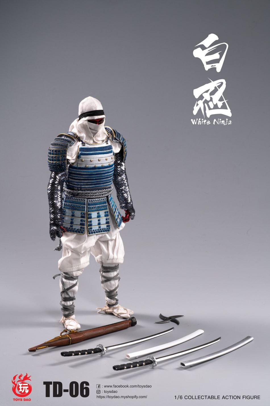 1/6 White Armor Ninja Suit #TD-06