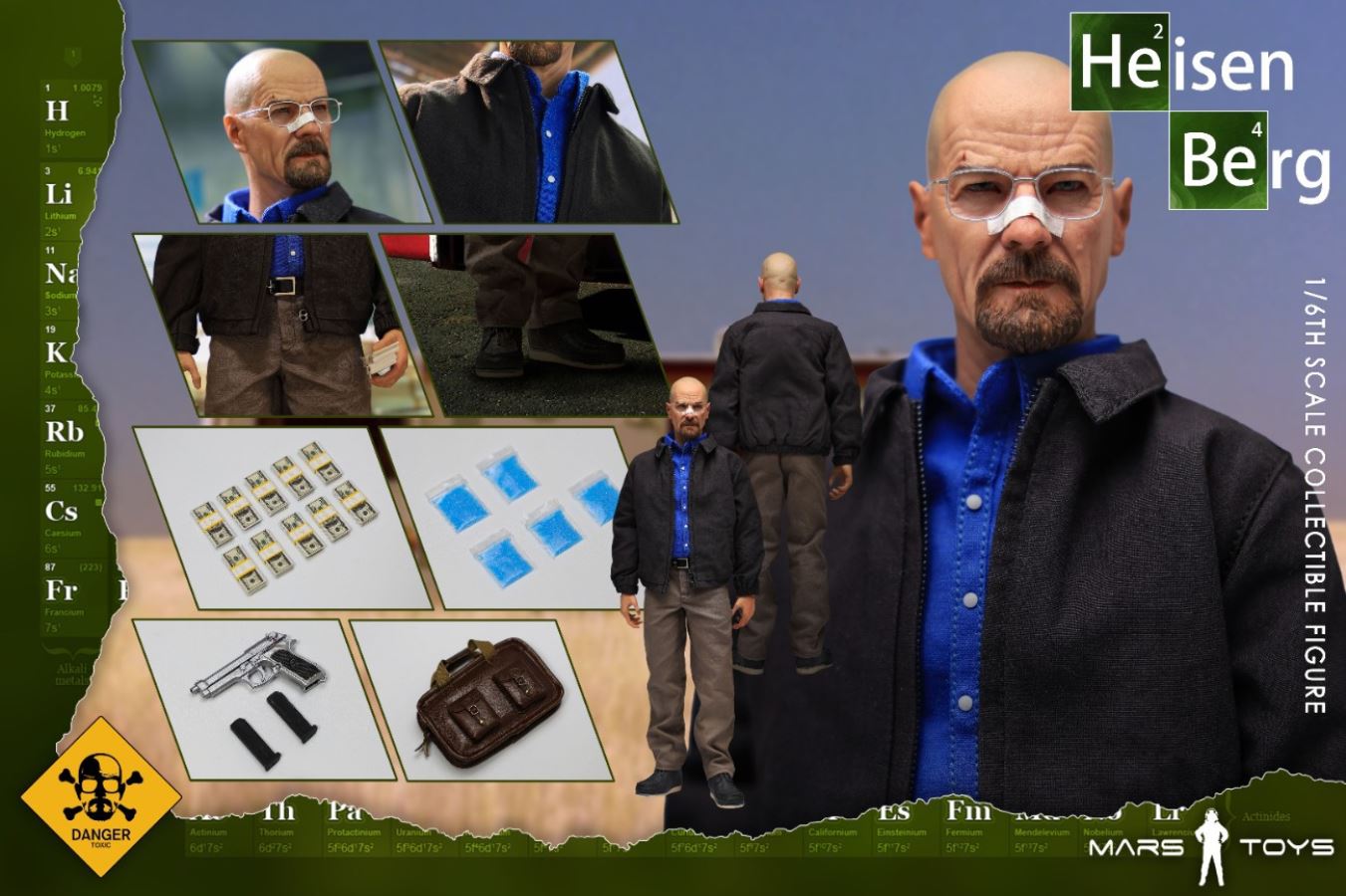 1/6 Heisenberg old white action figure set without body MAT001