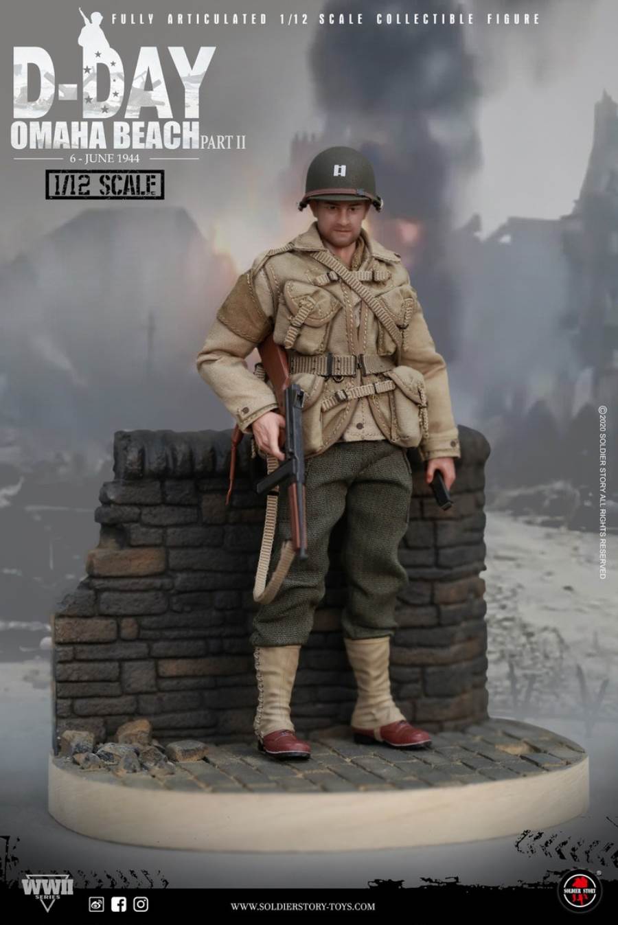 1/12 WWII US. 2nd Ranger Battalion - Captain