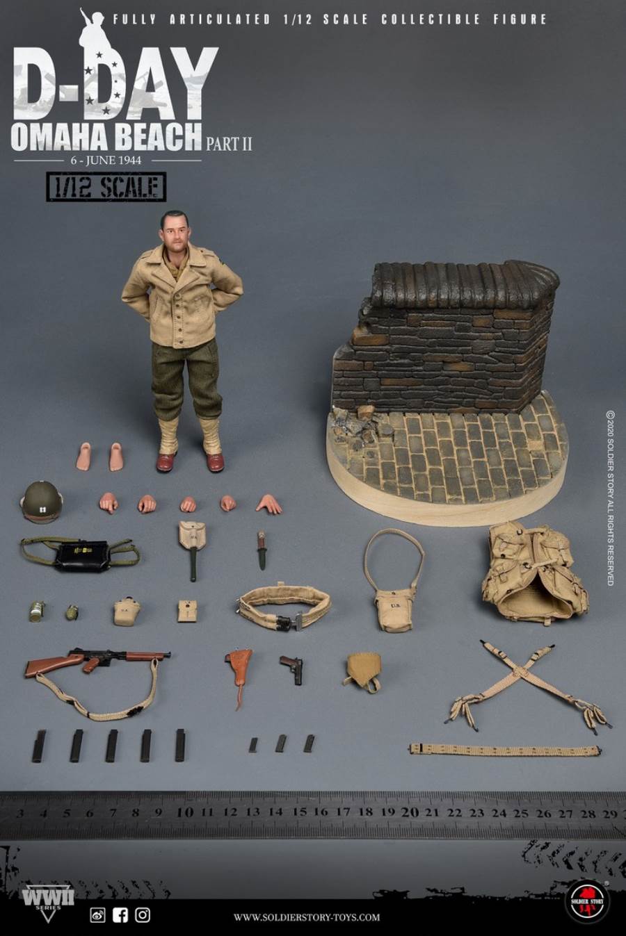 1/12 WWII US. 2nd Ranger Battalion - Captain