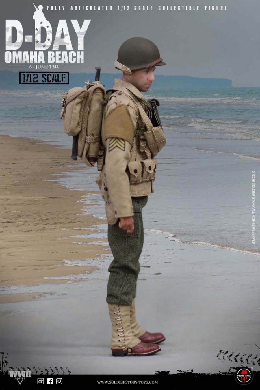 1/12 WWII US. 2nd Ranger Battalion - Captain