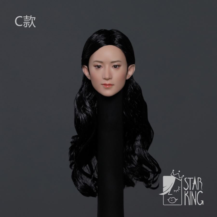 1/6 Asian beauty head carving [SK003] - 3 hairstyles