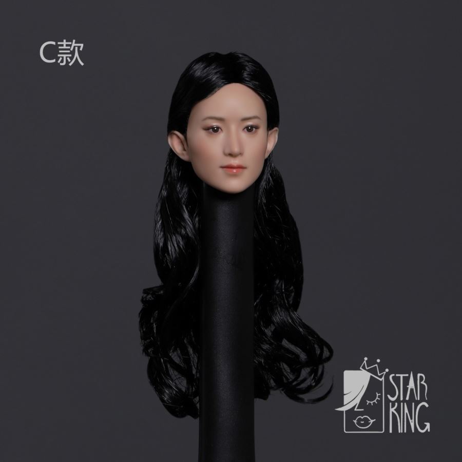 1/6 Asian beauty head carving [SK003] - 3 hairstyles