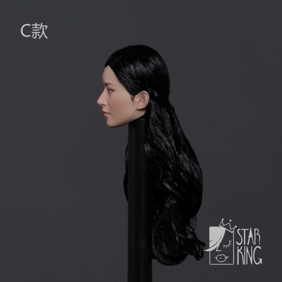 1/6 Asian beauty head carving [SK003] - 3 hairstyles