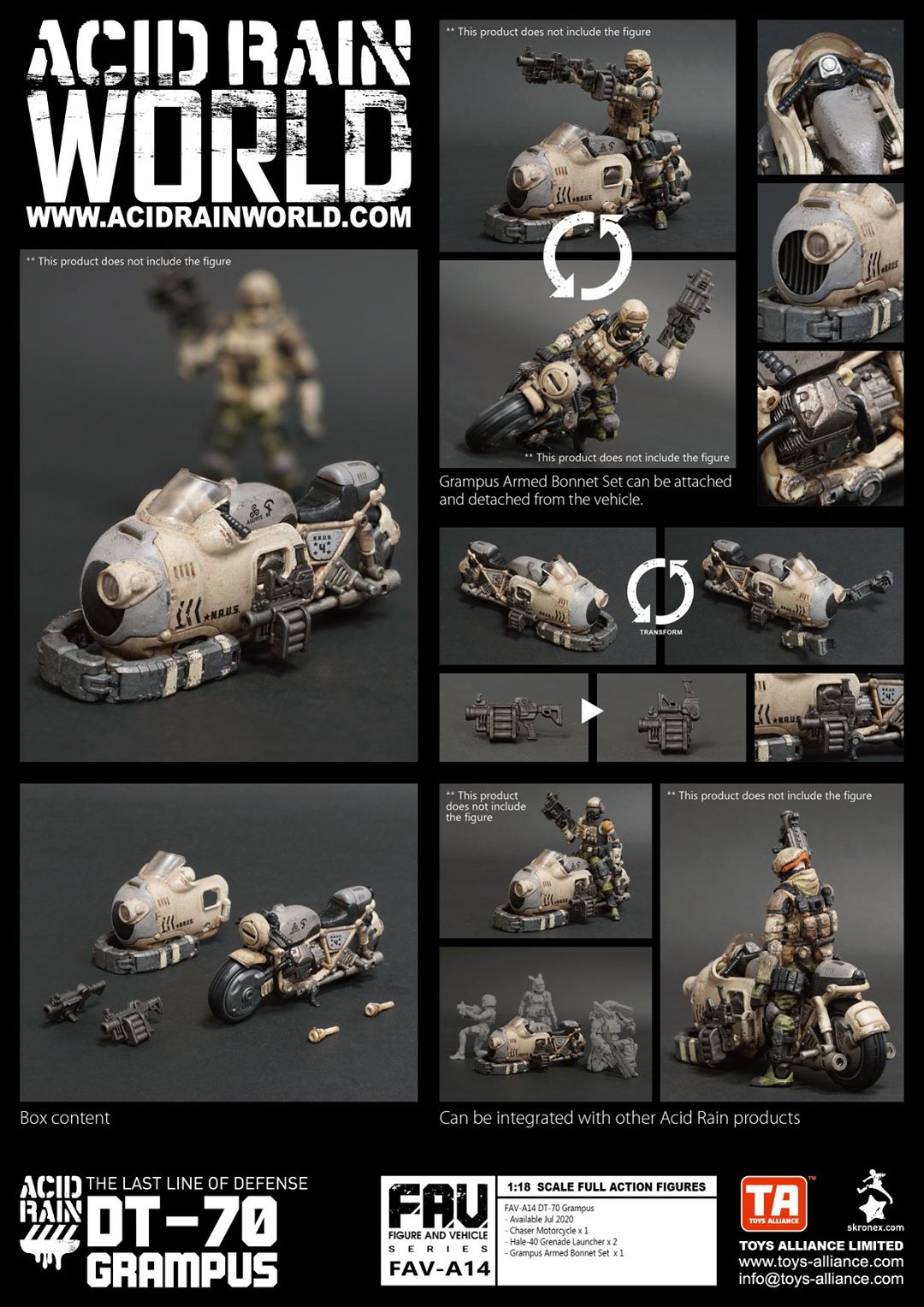 FAV-A14 Grey whale motorcycle (excluding soldiers)