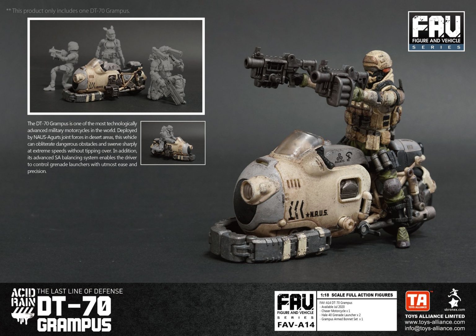 FAV-A14 Grey whale motorcycle (excluding soldiers)