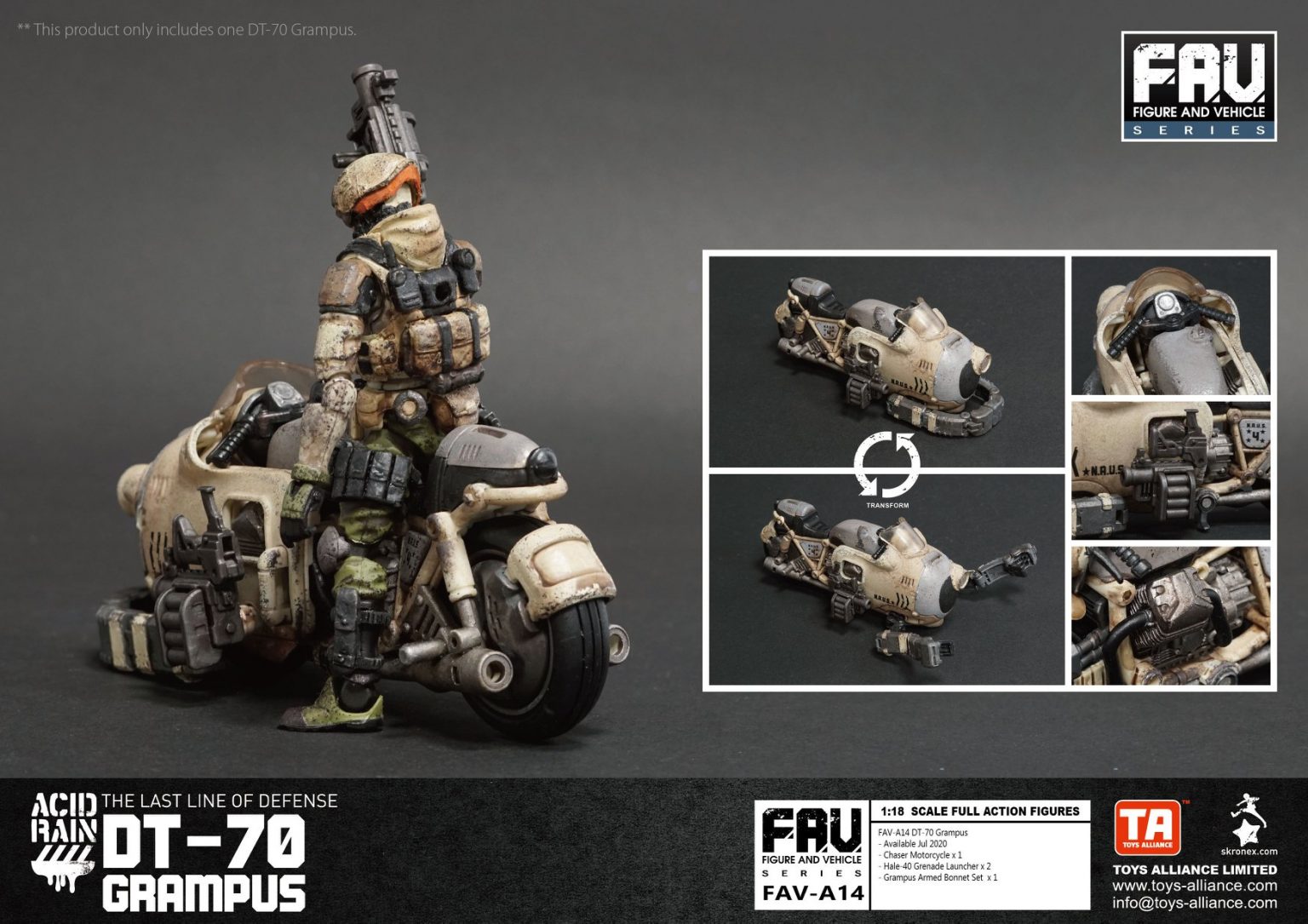 FAV-A14 Grey whale motorcycle (excluding soldiers)