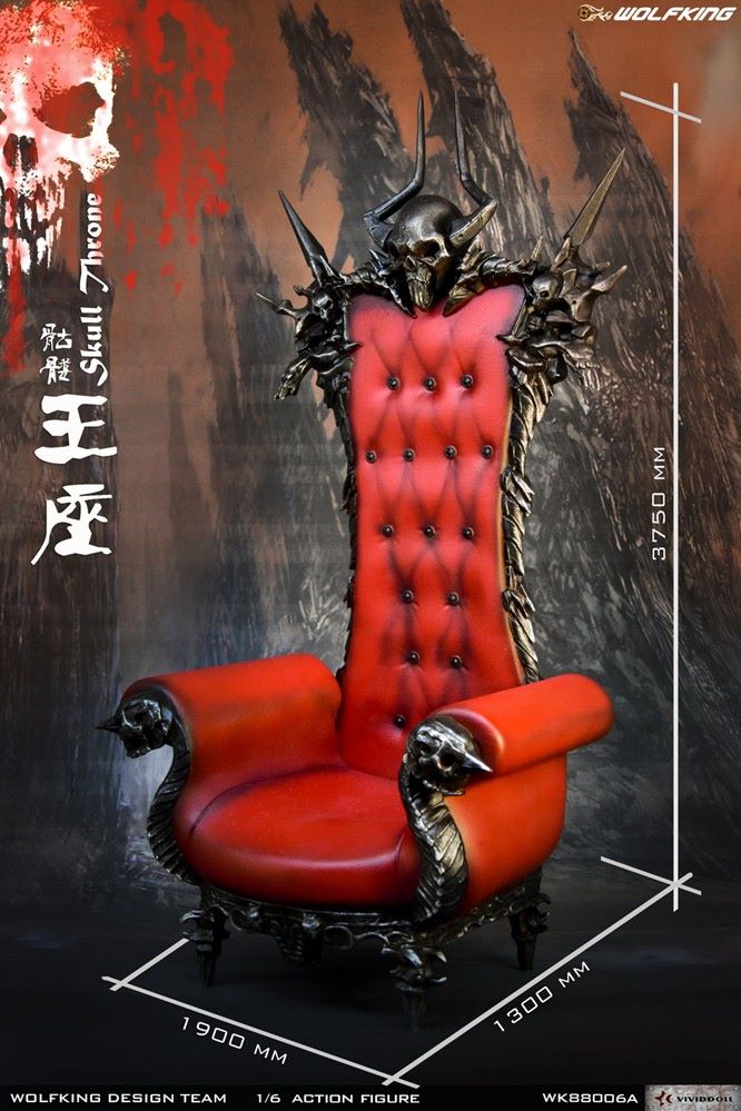 1/6 Skull Throne sofa scene decoration-WK88006A