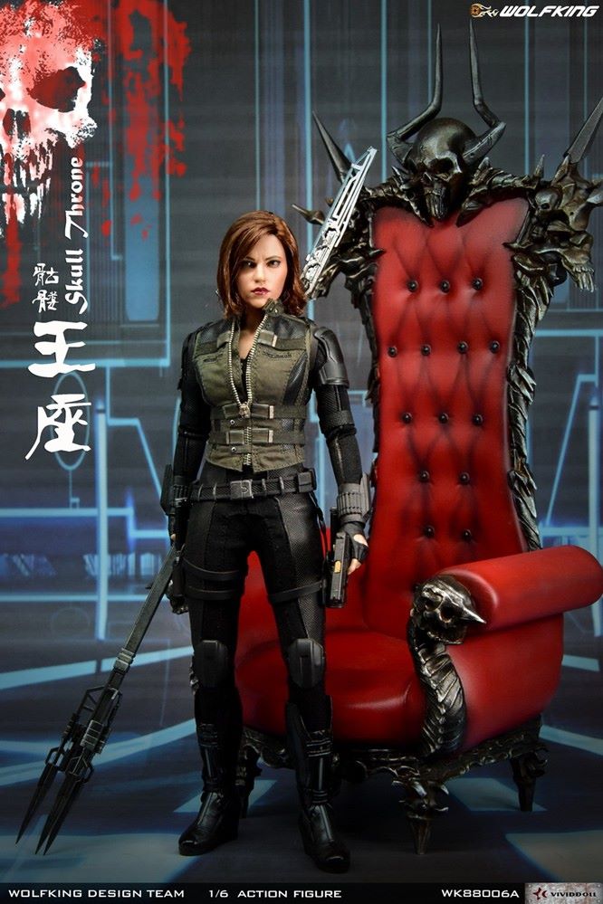 1/6 Skull Throne sofa scene decoration-WK88006A