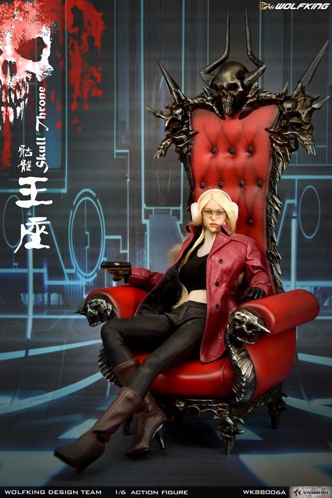 1/6 Skull Throne sofa scene decoration-WK88006A