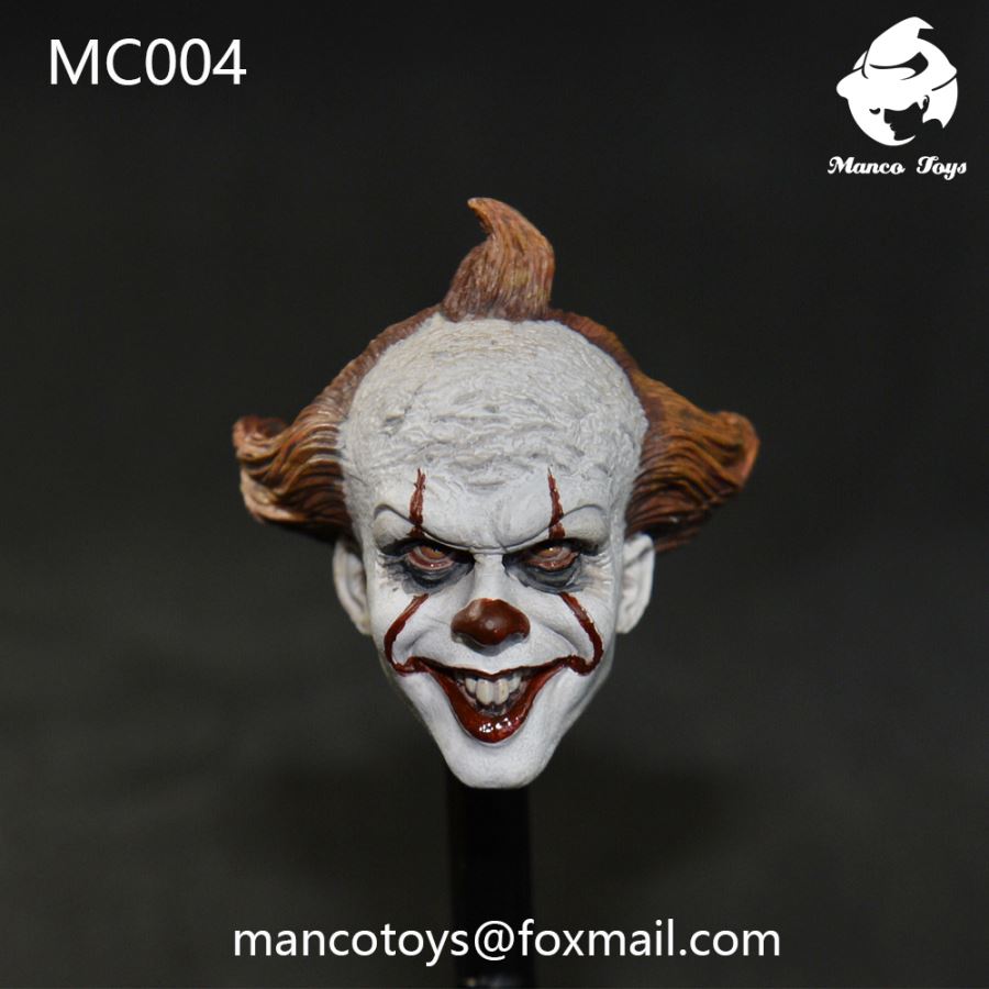 Horror Heavy Taste Theme Redhead Clown Head Sculpture Childhood Nightmare (#MC004)