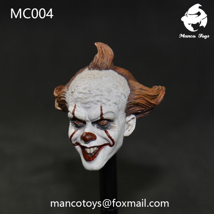 Horror Heavy Taste Theme Redhead Clown Head Sculpture Childhood Nightmare (#MC004)