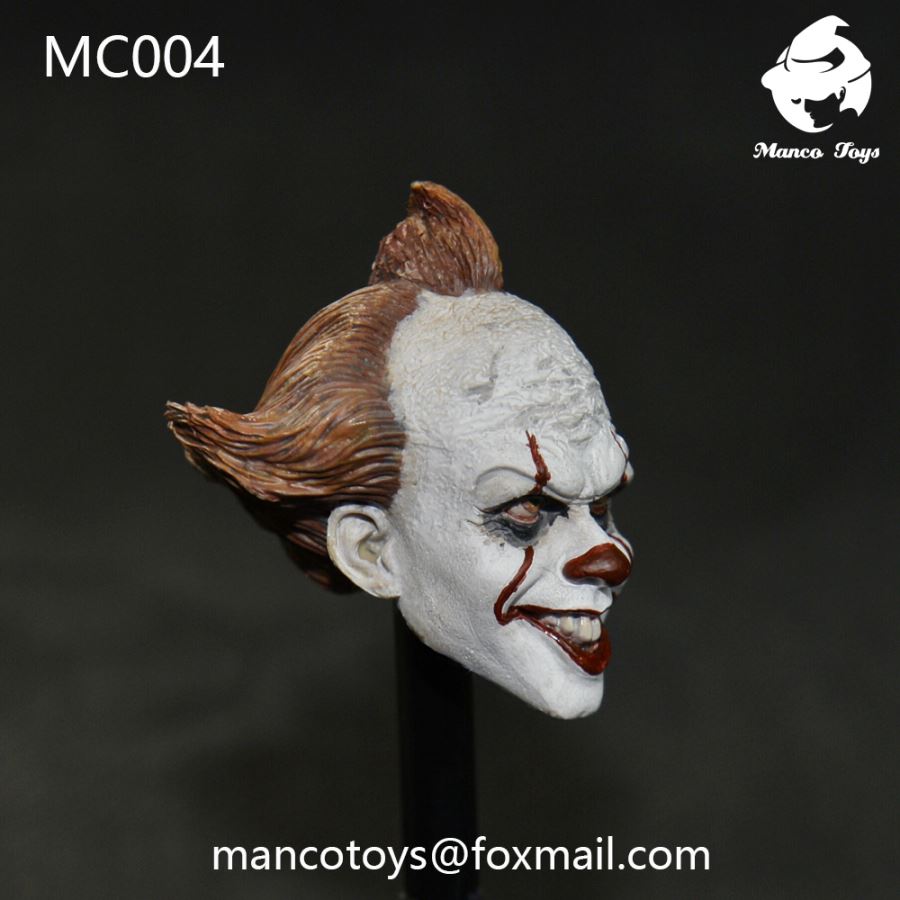 Horror Heavy Taste Theme Redhead Clown Head Sculpture Childhood Nightmare (#MC004)