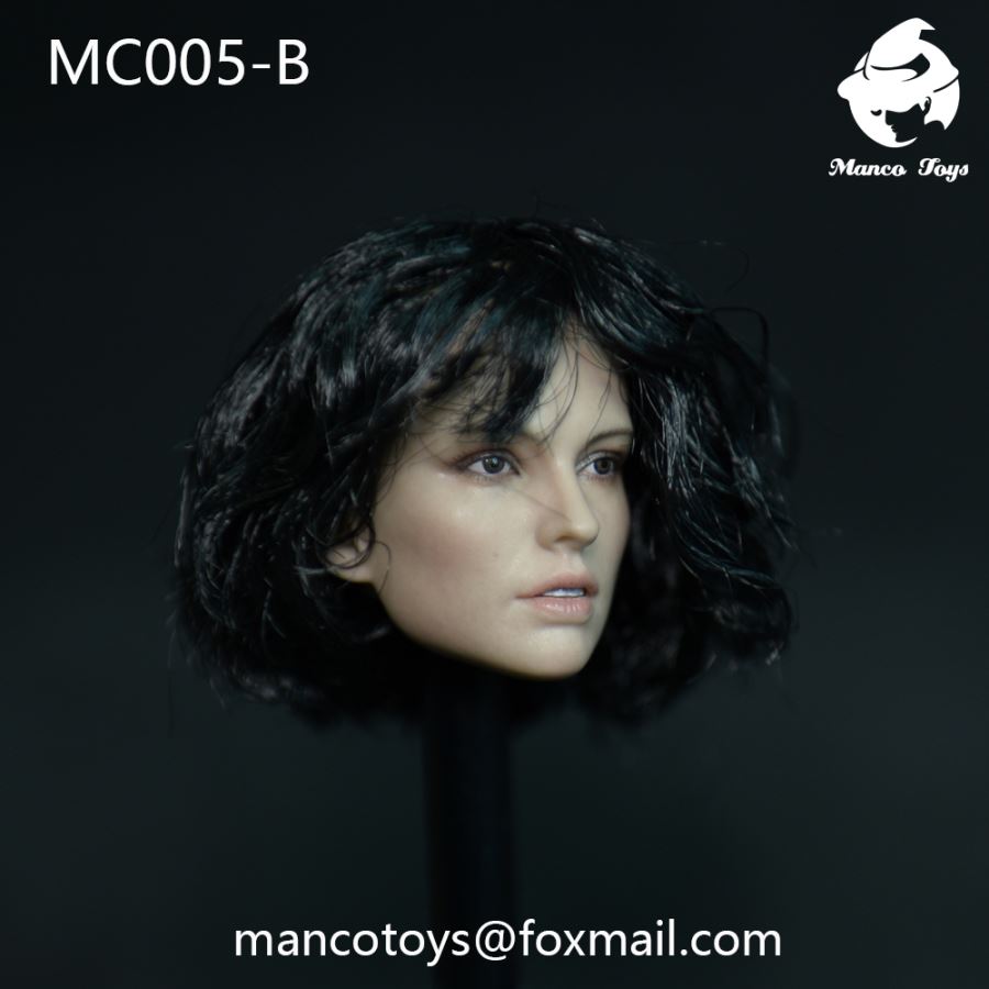 1/6 European and American women intellectual temperament literary young woman head head carving (#MC005)