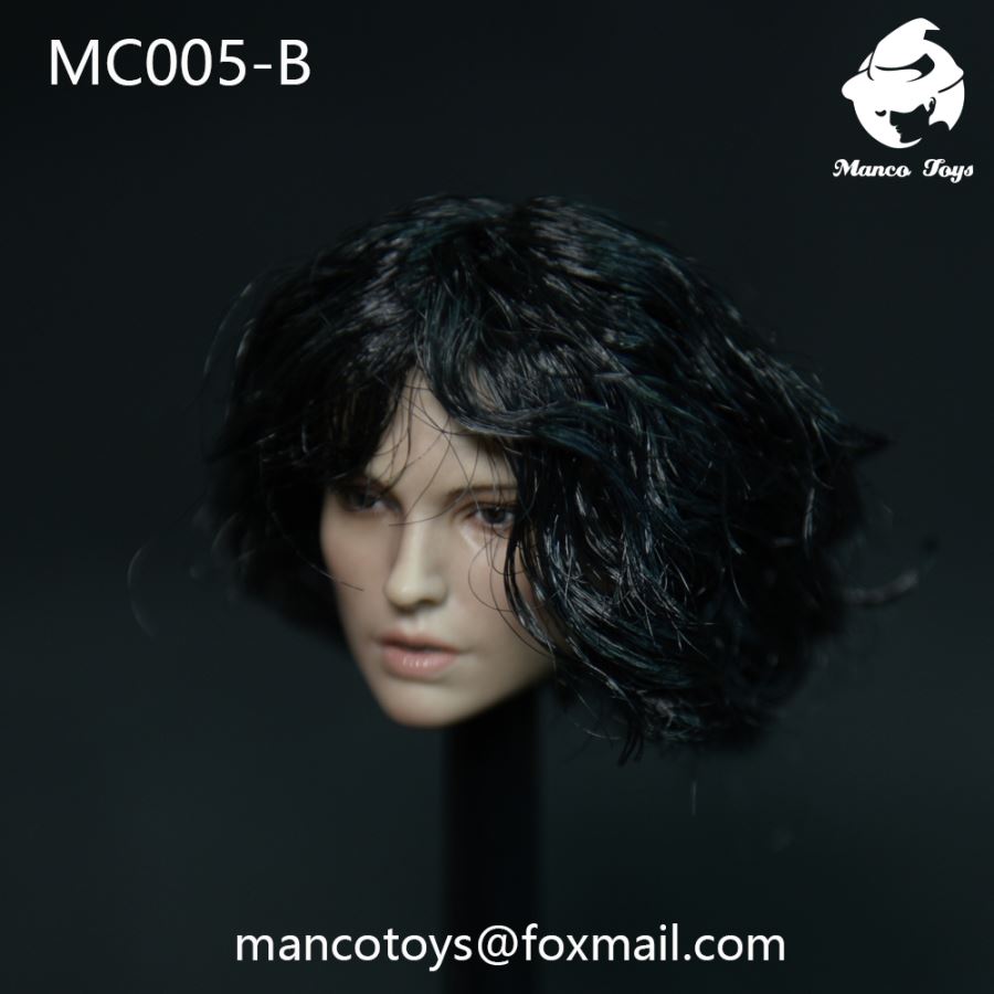 1/6 European and American women intellectual temperament literary young woman head head carving (#MC005)