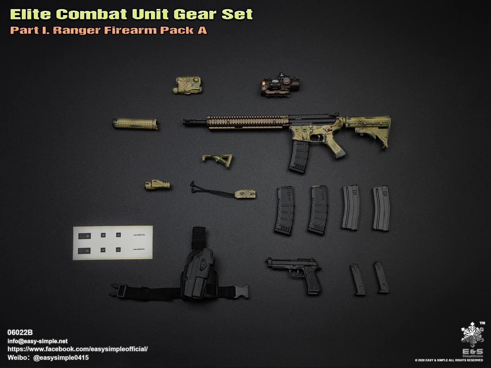 06022 Elite Combat Unit Gear Set Part I. Ranger Firearm Pack A