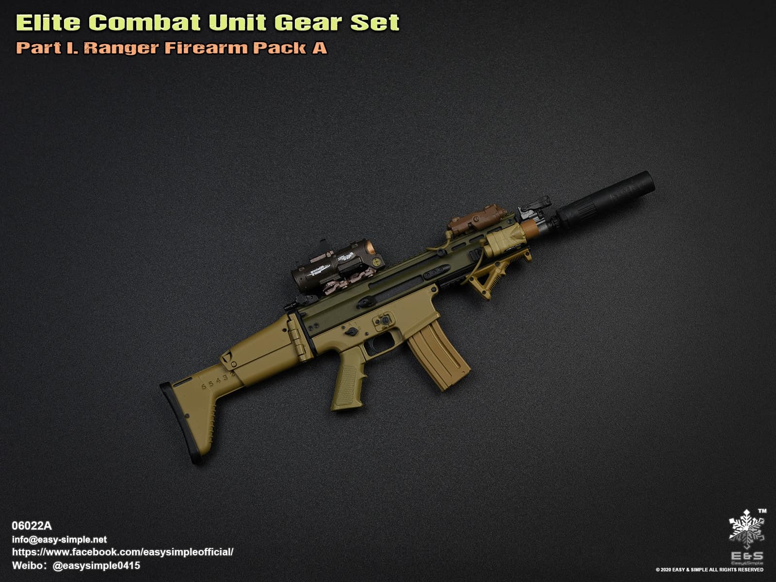 06022 Elite Combat Unit Gear Set Part I. Ranger Firearm Pack A