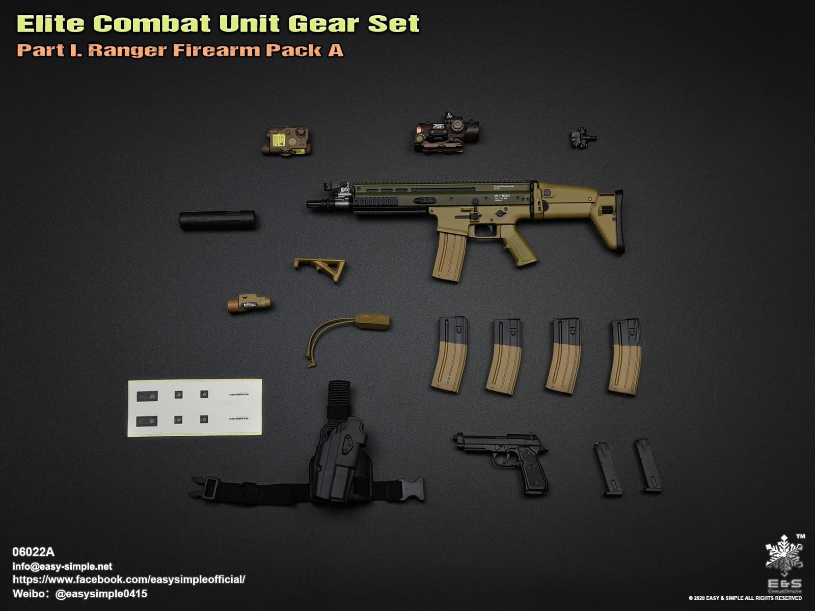 06022 Elite Combat Unit Gear Set Part I. Ranger Firearm Pack A