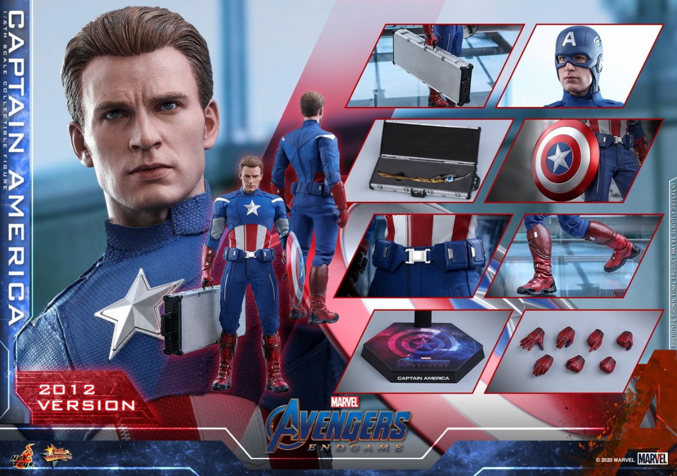 Avengers: EndGame Captain America (2012 Version) 1/6TH Scale Collectible Figure
