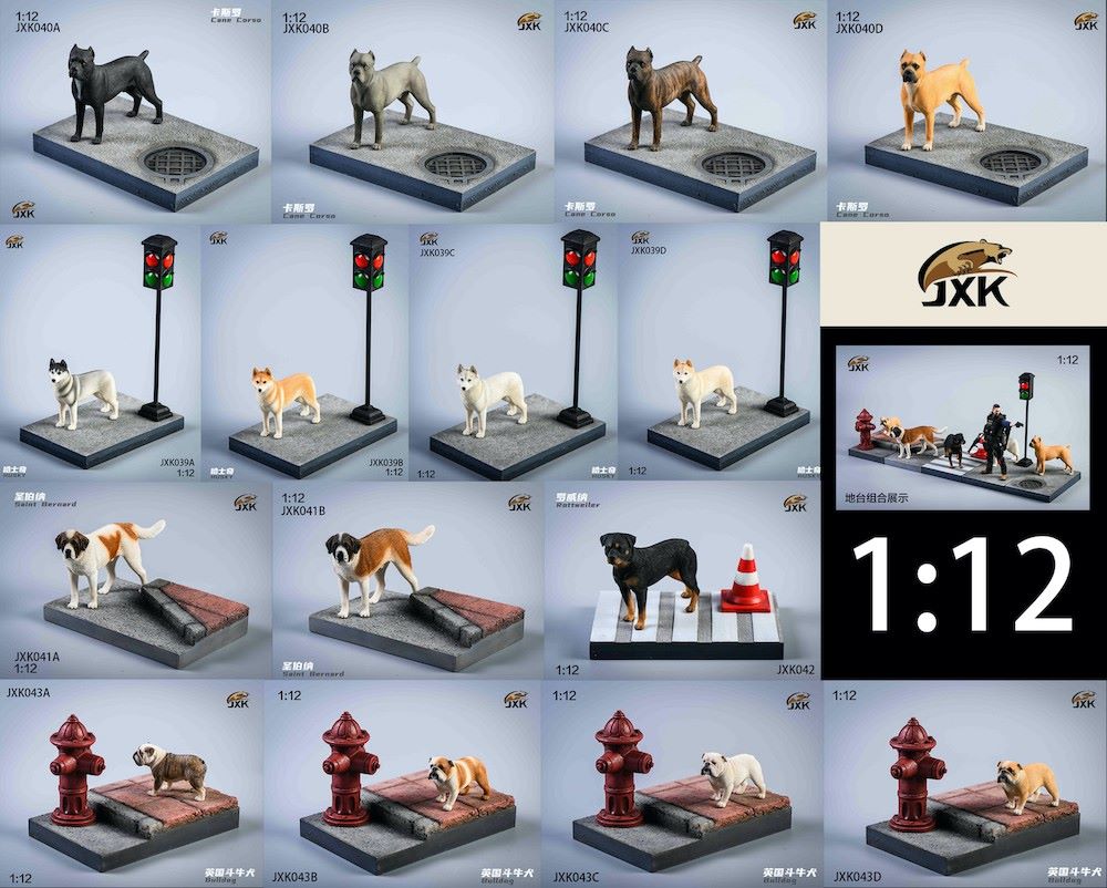 1/12 Husky, Castro, San Bernardo, British Fighting-Animal Model