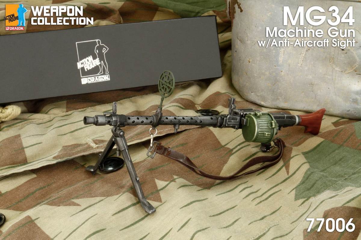 1/6 Weapon Card Series-MG34 Machine Gun Standard Edition 77005 & Air-to-Air Edition 77006