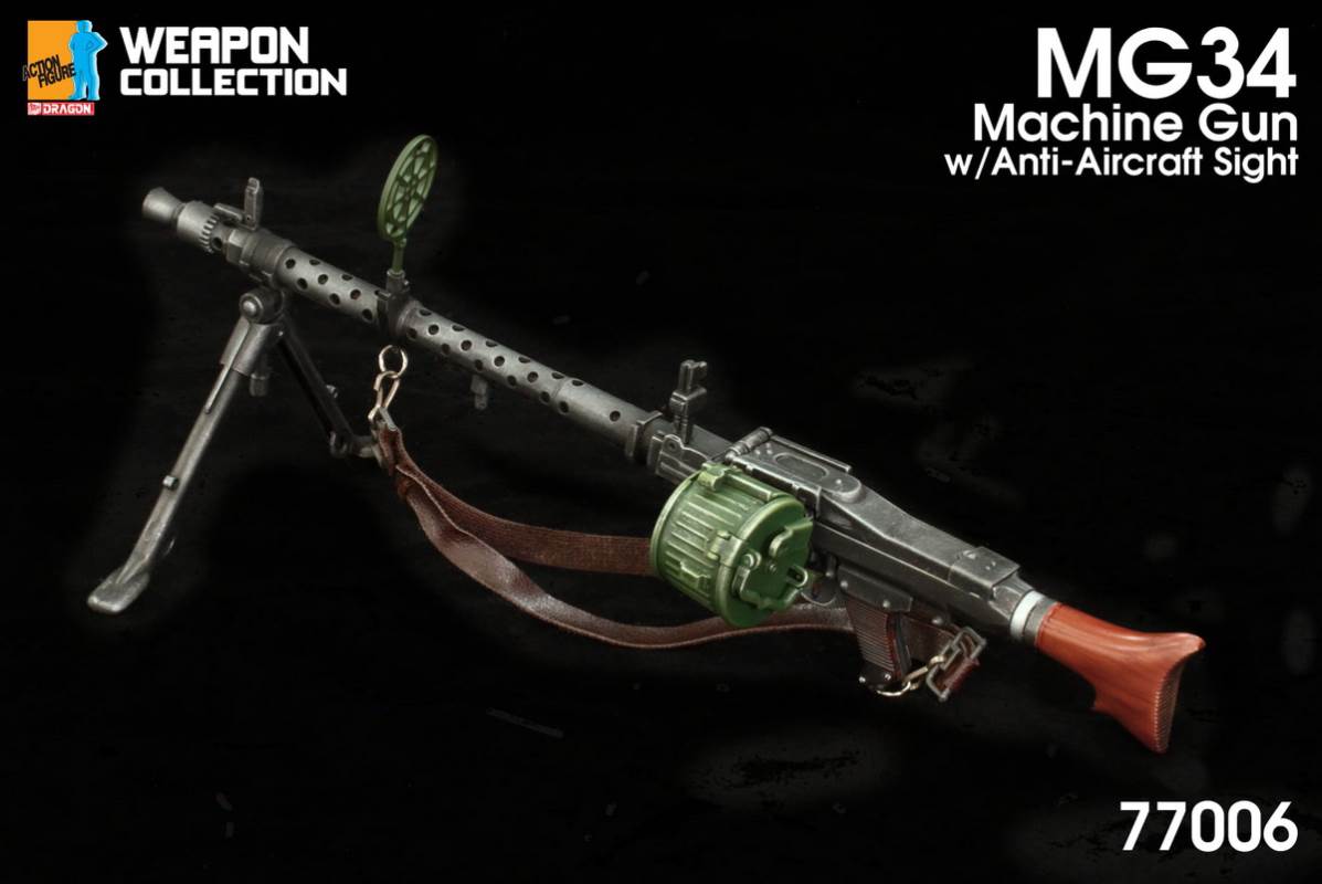 1/6 Weapon Card Series-MG34 Machine Gun Standard Edition 77005 & Air-to-Air Edition 77006
