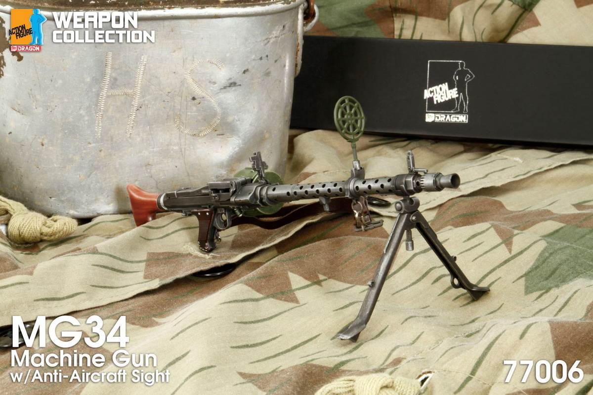 1/6 Weapon Card Series-MG34 Machine Gun Standard Edition 77005 & Air-to-Air Edition 77006