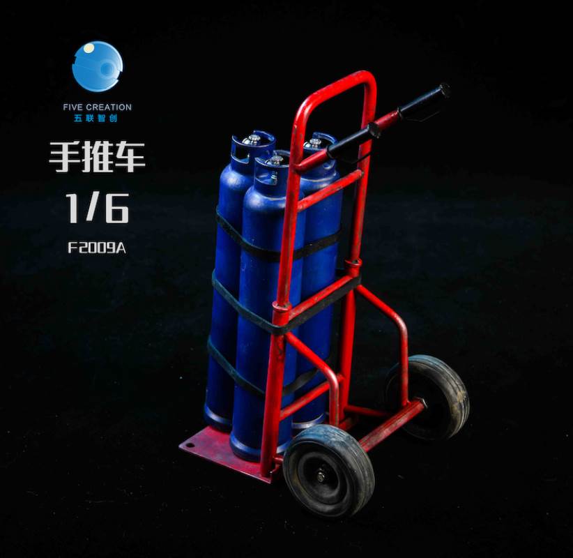 1/6 metal trolley oxygen cylinder gas tank soldier doll scene accessory model