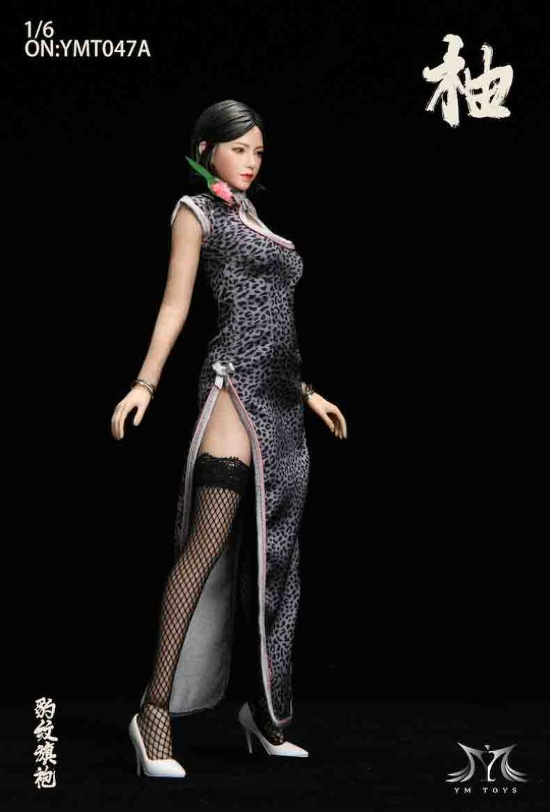 1/6 Leopard Cheongsam Female Head Carved Pomelo