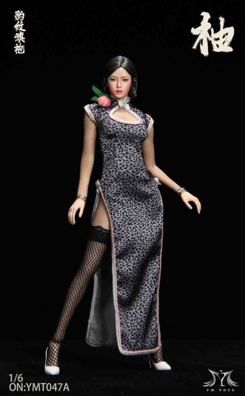 1/6 Leopard Cheongsam Female Head Carved Pomelo