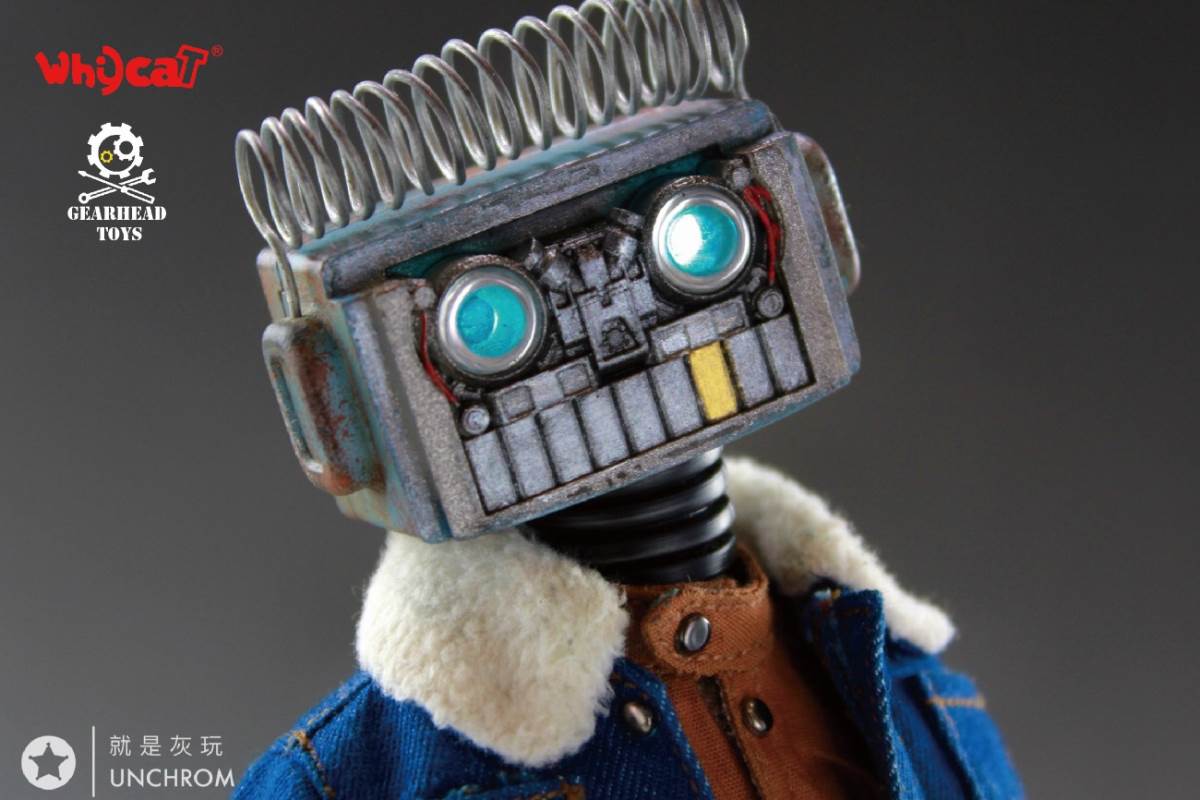Whycat&GEARHEADTOYS 1/6 ClumsyBot Series NO.1 Repairman little curly Curry