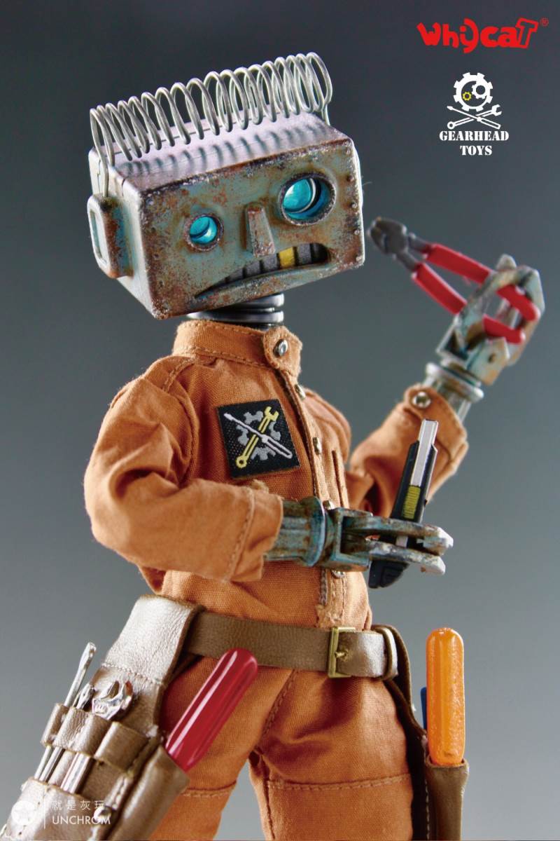 Whycat&GEARHEADTOYS 1/6 ClumsyBot Series NO.1 Repairman little curly Curry