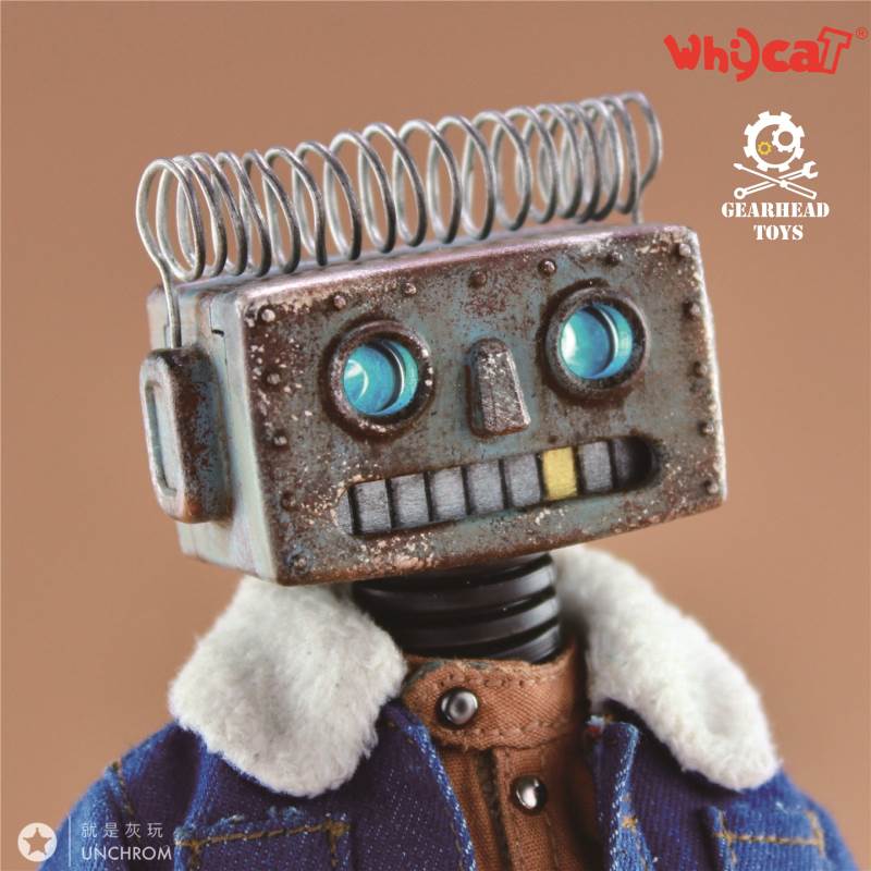 Whycat&GEARHEADTOYS 1/6 ClumsyBot Series NO.1 Repairman little curly Curry