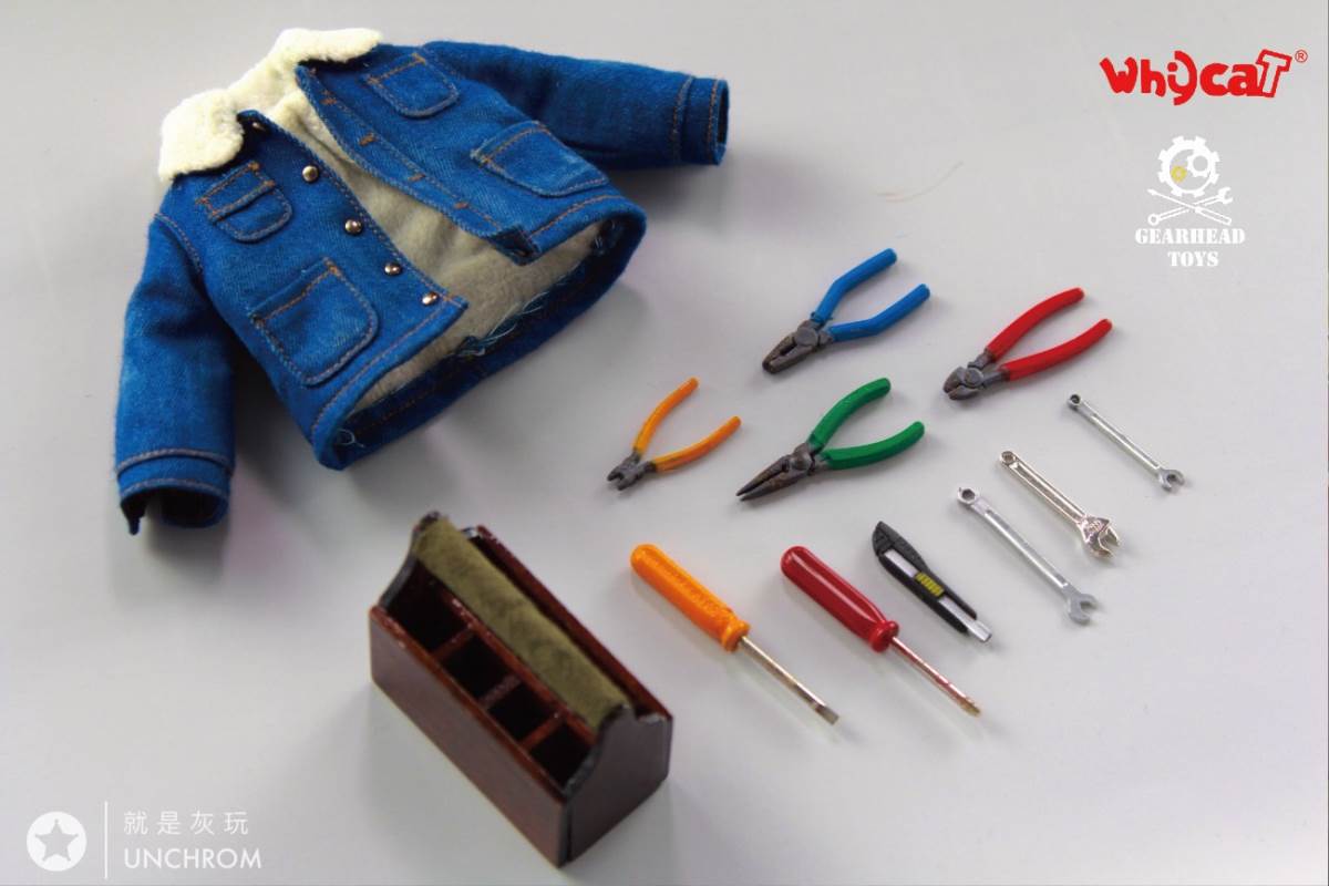 Whycat&GEARHEADTOYS 1/6 ClumsyBot Series NO.1 Repairman little curly Curry
