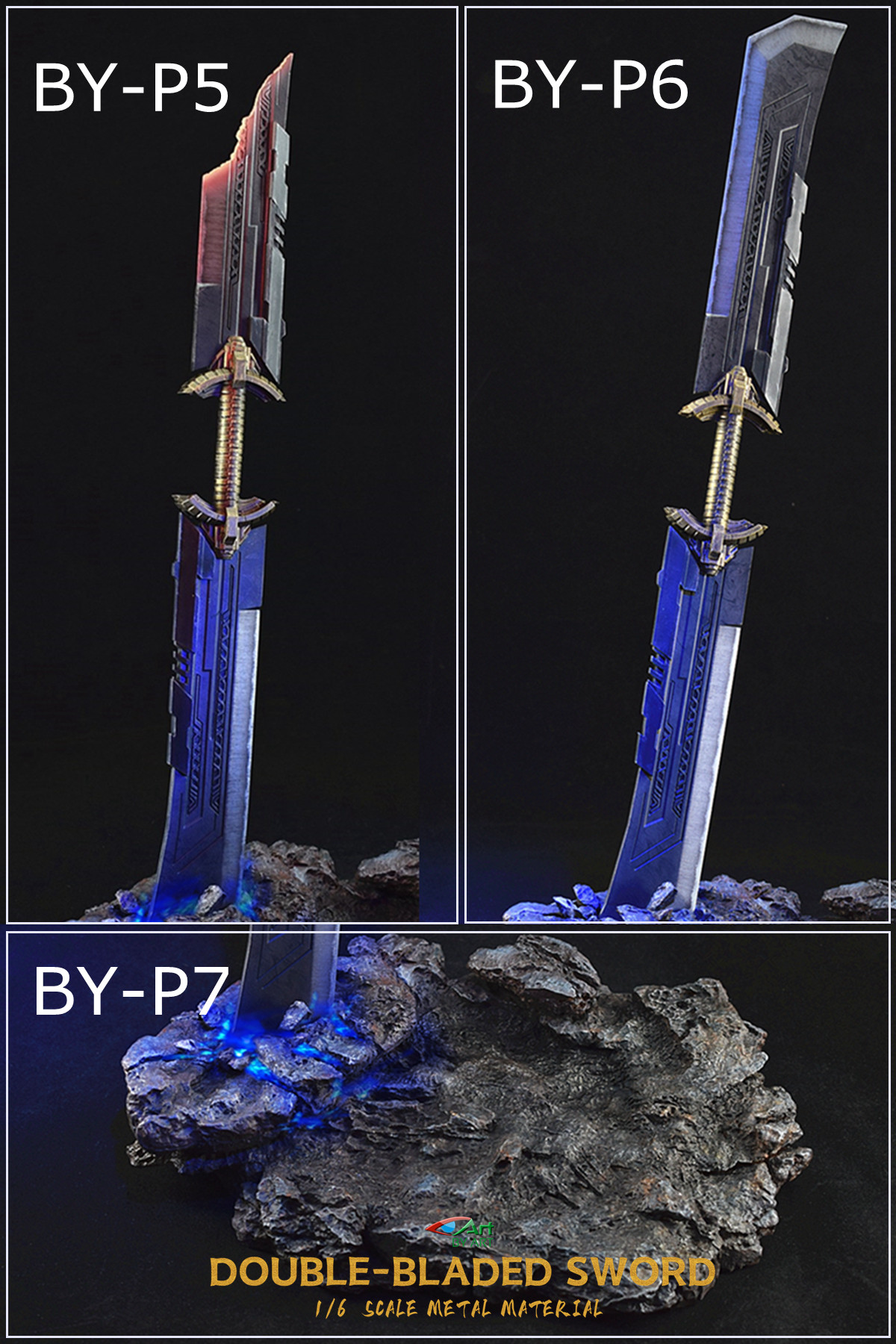 1/6 Double-bladed sword