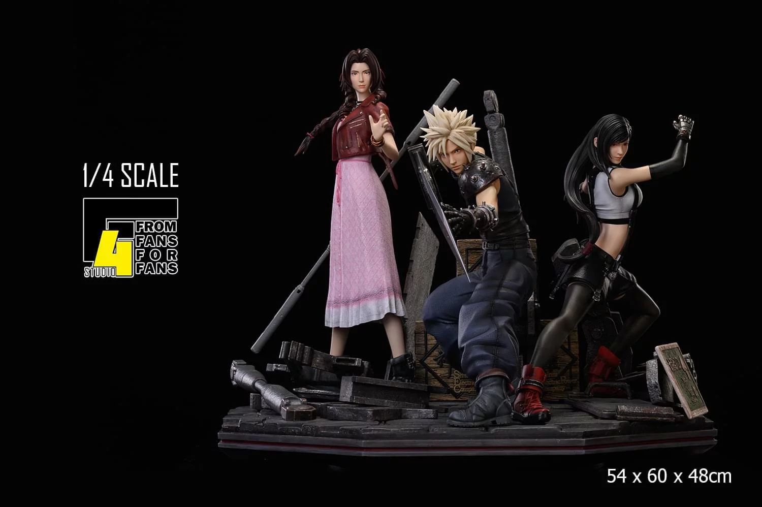 Final Fantasy 7 Remake Cloud, Aerith, Tifa Diorama GK Resin Statue