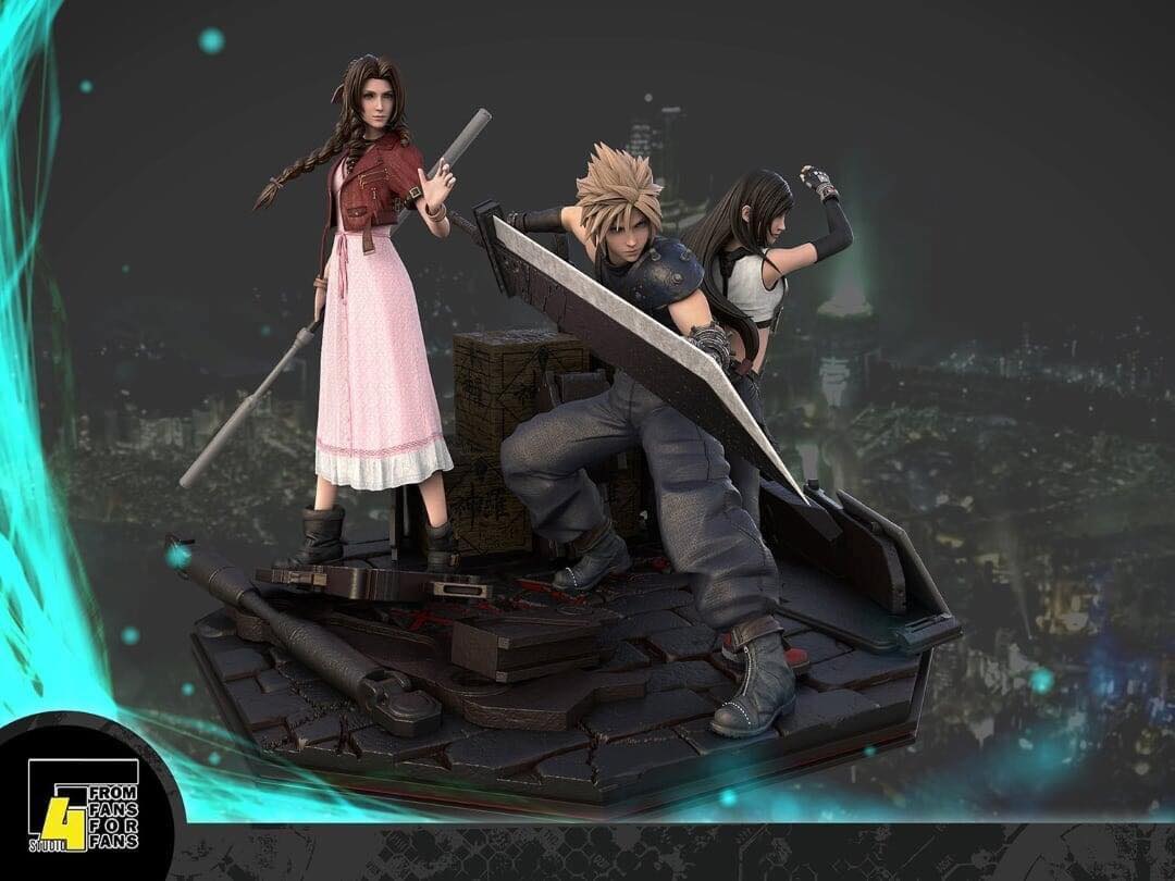 Final Fantasy 7 Remake Cloud, Aerith, Tifa Diorama GK Resin Statue