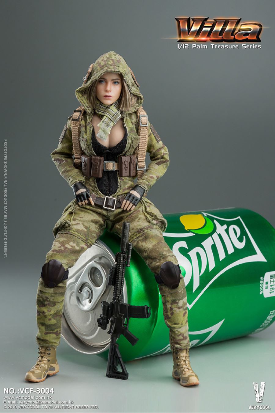 Palm Treasure Series 1/12 MC Camouflage Women Soldier - Villa