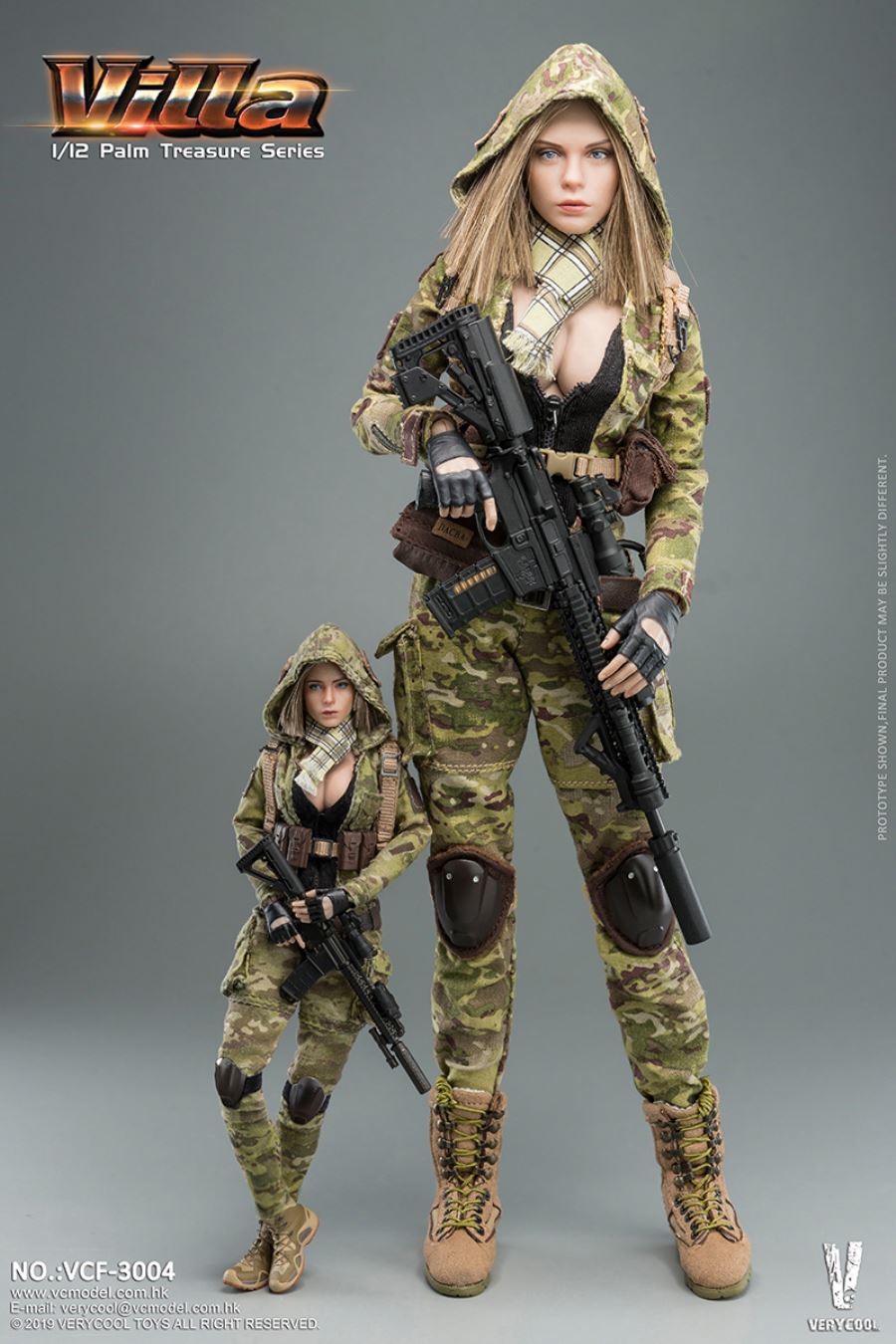 Palm Treasure Series 1/12 MC Camouflage Women Soldier - Villa