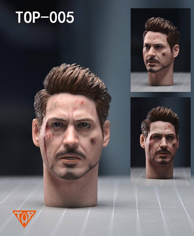 1/6 Scale Battle Damaged Stark Head Sculpts Set by TOP