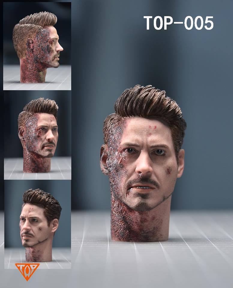 1/6 Scale Battle Damaged Stark Head Sculpts Set by TOP