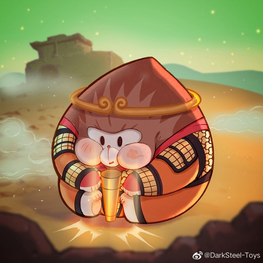 Peach monkey – Fruits zoo series – A Chinese Odyssey