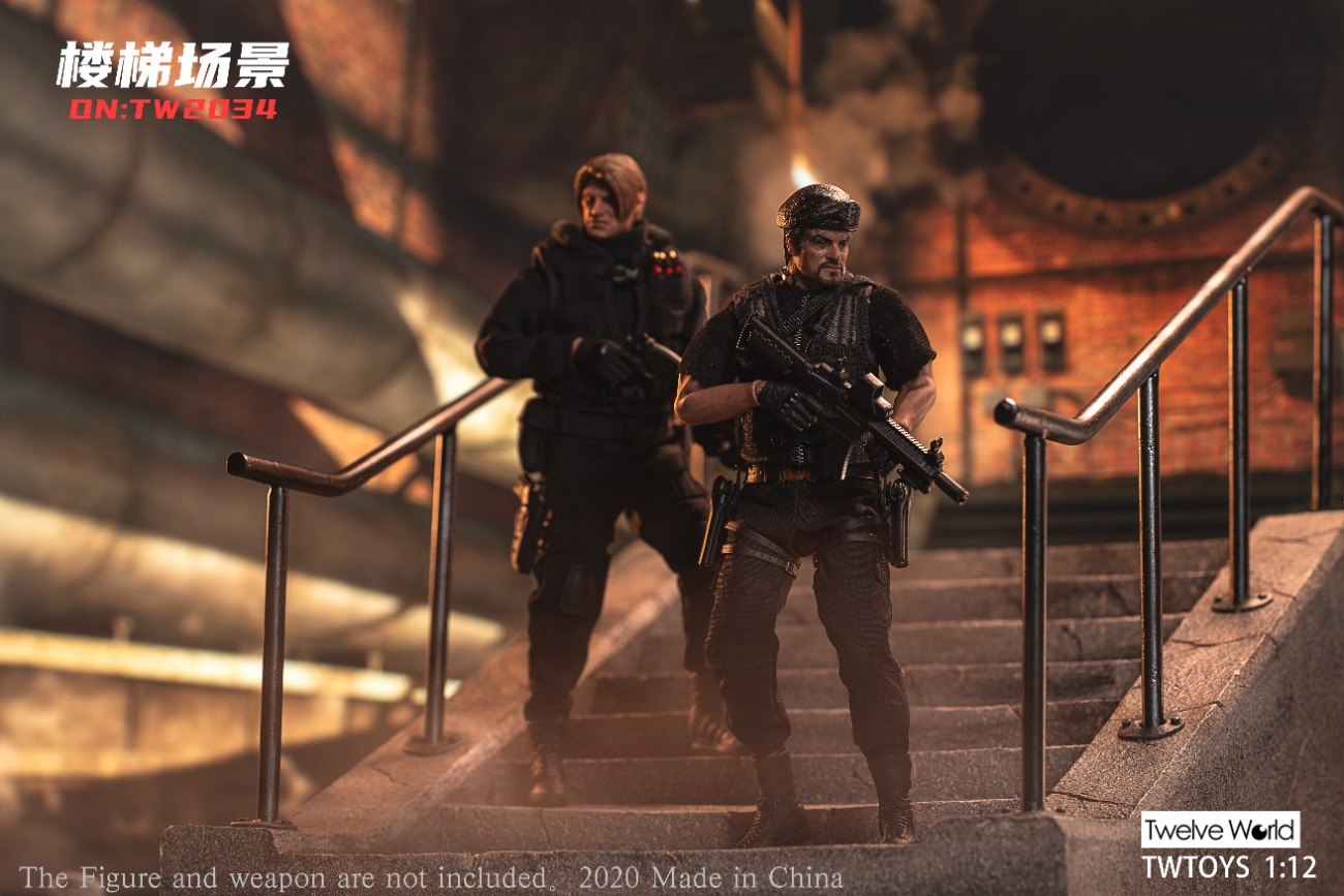 1/12 cement staircase scene