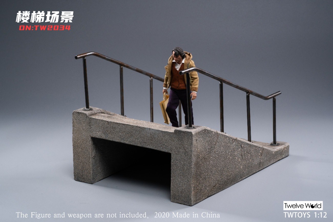 1/12 cement staircase scene
