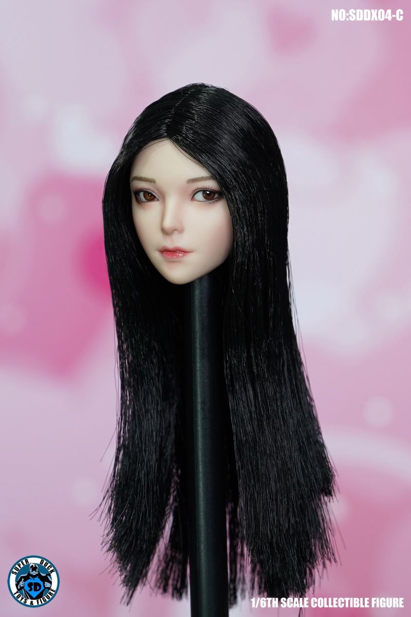Eye-moving Female Head Sculpture 1/6